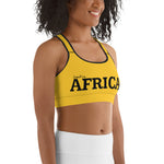 AFRICA By SooFire Sports bra (DEEP YELLOW) SIZE LARGE