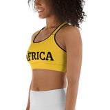 AFRICA By SooFire Sports bra (DEEP YELLOW) SIZE LARGE