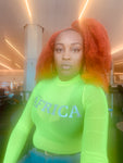 Neon Green & 3M “AFRICA” Bodysuit