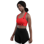 AFRICA By SooFire Longline Sports bra (Red/Black)