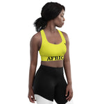 Longline AFRICA by SooFire (Neon/Black) sports bra