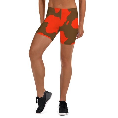 AFRICA is a CONTINENT Shorts by SooFire Style 2 (Red-Orange/Brown)