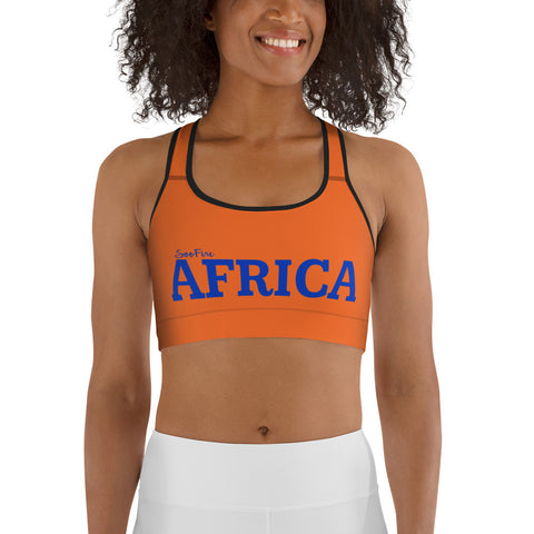 New AFRICA by SooFire Sports bra (Blue/Orange)