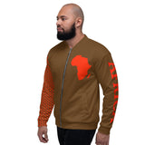 AFRICA by SooFire Unisex Bomber Jacket (Orange-Red/Brown) NEW!