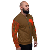 AFRICA by SooFire Unisex Bomber Jacket (Orange-Red/Brown) NEW!