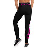 AFRICA by SooFire Yoga Leggings (Fuschia/Black) w/pockets