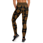 AFRICA Continent by SooFire Yoga Leggings (Brown/Black) w/pockets