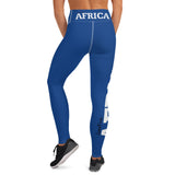 AFRICA by SooFire Yoga Leggings (Blue/White) w/pockets