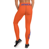 AFRICA by SooFire Yoga Leggings (Blue/Orange) w/pockets