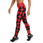 AFRICA Continent by SooFire Yoga Leggings (Red/Black) w/pockets