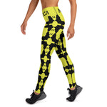 AFRICA Continent by SooFire Yoga Leggings (Neon/Black) w/pockets