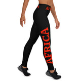 AFRICA by SooFire Yoga Leggings (Red/Black) w/pockets
