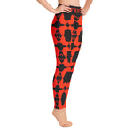 AFRICA by SooFire Yoga Leggings (Red/Black) w/pockets Style 3