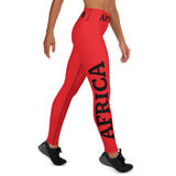 AFRICA by SooFire Yoga Leggings (Red/Black) w/pockets