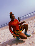 Red & Yellow AFRICA Bodysuit
