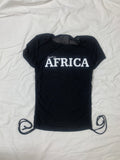 New AFRICA Full to Crop Top-Black & White