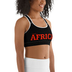 AFRICA by SooFire Sports bra (Red/Black) w/ White Trim