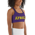 New AFRICA by SooFire Sports bra (Lakers)