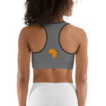 AFRICA By SooFire Sports bra (Orange/Grey)