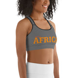 AFRICA By SooFire Sports bra (Orange/Grey)