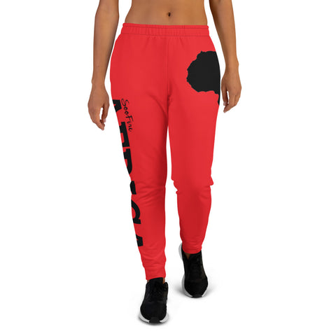 Women's AFRICA Joggers (Black/Red)