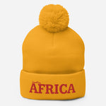 Pom Pom AFRICA Knit Cap | Red /Pick Cap color