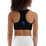 New AFRICA by SooFire Sports bra (Blue/Black)