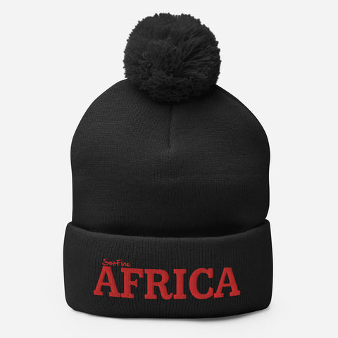 Pom Pom AFRICA Knit Cap | Red /Pick Cap color