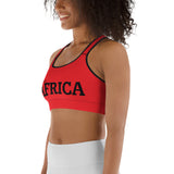 AFRICA By SooFire Sports bra  (RED/BLACK)