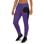 Women's AFRICA Joggers (Black/Purple)