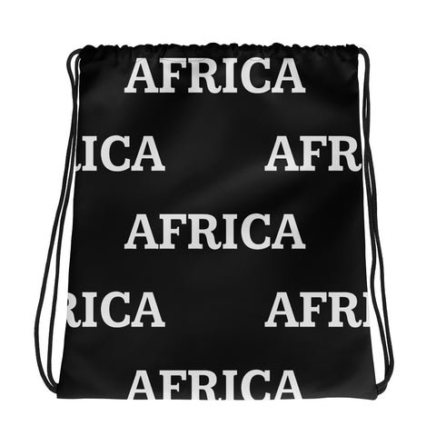 AFRICA Drawstring bag (BLACK) PRINT