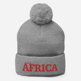 Pom Pom AFRICA Knit Cap | Red /Pick Cap color