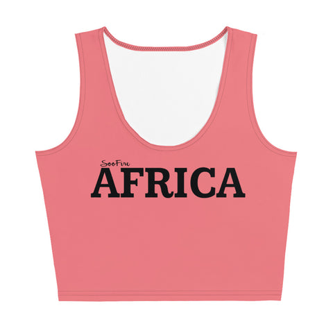 AFRICA Sublimation Cut & Sew Crop Top Style 2 (PINK)