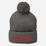 Pom Pom AFRICA Knit Cap | Red /Pick Cap color